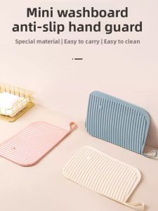 Mini Silicone Laundry Board with Suction Cups for Underwear Home Dormitory Travel Durable Washing Board Kitchen Utensils