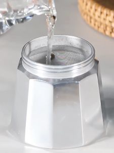 JF Indonesia Espresso Coffee Maker Stovetop Filter 100ml 2 Cups/MOKA POT 3 6 CUP(PAKET LATTE ART )