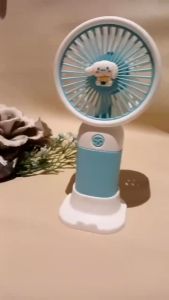 Kipas Angin Mini Sanrio Portable USB Port Motif Sanrio - Mini Fan + Stand Holder + USB