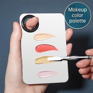 VEDO💕COD Mixing Palette Foundation Eyeshadow Palette Mix Set Alat Pencampur Foundation Spatula Stainless Steel 2in1 Shovel Sendok Kosmetik Alat Rias Mengaduk Dan Mengaplikasikan Makeup Painting