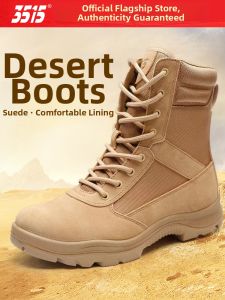 3515 | chukka boots men Lightweight Anti-Puncture Breathable Genuine Leather Desert Boots