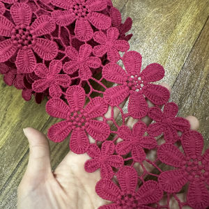 1Yards 11CM Wide Lace Cotton Embroidery Ribbon Lace Trim Skirt Sewing Accessories Clothing Decorative Materials Drop Shipping