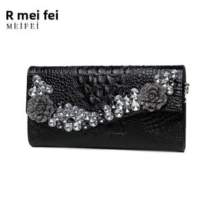 MEIFEI | Clutch Tối Da Thật Mới Lấp Lánh