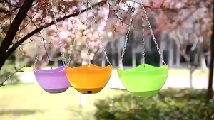 2pcs Hanging Plant Flower Pot Gardening Plastic Flower Pot Indoor And Outdoor Decorative Hanging Stable  Plant Hanging Basket Flower Pot