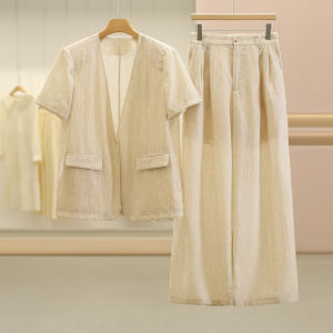 Elegant Single-button Short Sleeve Suit Set
