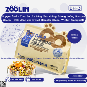 Supper food - Thức ăn cân bằng dinh dưỡng không đường Sucrose Zoolin - DH3 dành cho Dwarf Hamster (Robo Winter Campbell)