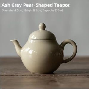 Ash Glazed Ceramic Retro Japanese Handmade Small Teapot