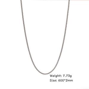 Dây Chuyền Hộp Thép Không Gỉ Dài 60cm Dày 2-4mm Trang Sức Thời Trang Quà Tặng Cho Nam Nữ Khóa Móc Tôm Hùm Cổ Điển
