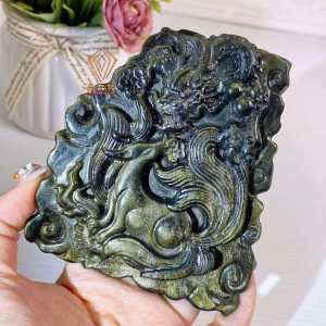 [MY🇲🇾 Ready Stock]✨🐾 金曜石狐仙摆件 Golden Obsidian Fox Spirit Figurine    ｜灵性守护 ✦ 招财纳福 ✦ 平衡能量 ✦ 守护爱与智慧｜