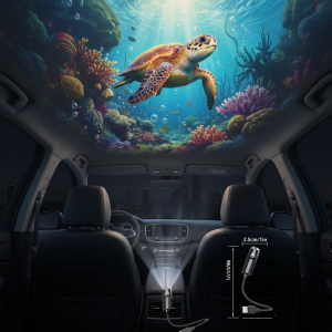 USB LED Ocean Projector Lamp 8Pcs Marine Life Panels – Ceiling Bedroom Decor Night Light For Kids Baby Shower Gift