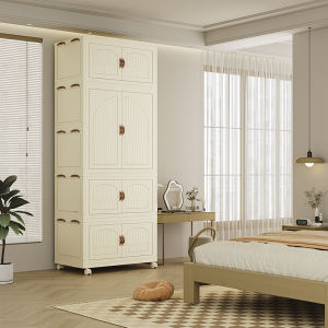 Foldable Adult And Baby Simple Wardrobe Storage Cabinet Childrens Closet Organizer Modern Minimalist Design Plastic Material