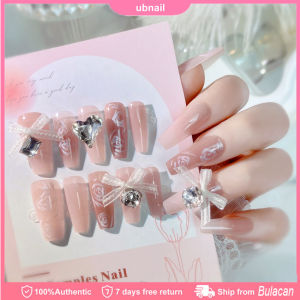 [COD]24pcs Bow Crystal Diamond Nail Accessories Pink Rhinestone Decoration DIY Nail Art Stickers