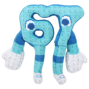 25cm STEAL A BRAINROT Blue No. 67 Plush Toy Cute House Dolls Game Surrounding Blue No. 67 Toys Soft Toys for Kids Birthday Gifts