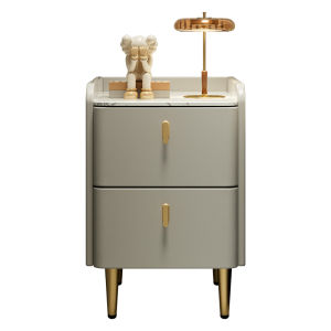 ZHUSHANXIA | Ultra Narrow Solid Wood Nightstand Luxury Cream Style Small Bedside Storage Cabinet