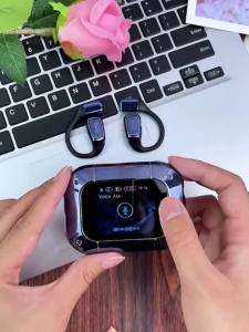 Tai Nghe Bluetooth HTC NE25 AI Translator Màn Hình Cảm Ứng LCD Không Dây Thể Thao Tích Hợp Micro HD Thời Lượng Pin Dài Chống Nước