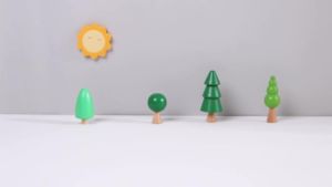 Wooden Rolling Ball Bus Toys 0 12 Months Baby Toys Acrylic Beads Hollow Cabin Natural Wood Safe Non Toxic Baby Educational Car