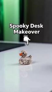 20pcs Mini Horror Resin Gothic Cute Skeleton Duck Halloween Gothic Home Cemetery Garden Potted Party Decoration Supplies
