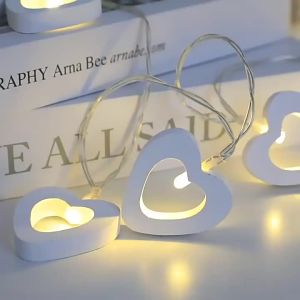 LED Light String Fairy Peach Heart Garland Lamp Bedroom Garden Birthday Valentines Day Wedding Party Decoration Lights String