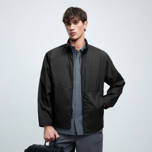 SEASON HIGH | Summer Mens Jacket Loose Stand Collar Long Sleeve Zip Front Fashion Versatile Comfortable