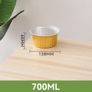 Premium Disposable Aluminum Foil Takeaway Box Thick Gold Color with Lid for Outdoor Barbecue Dining Utensils Chinese Manufacturer
