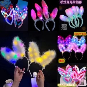 Phụ Kiện Tóc Tai Thỏ Sáng Bóng Mới Nổi Tiếng Có Đèn Trang Trí Tóc Cho Trẻ Em Đồ Chơi Đồ Dùng Biểu Diễn Tiệc Sinh Nhật Quà Tặng
