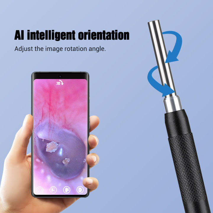 3 In 1 Visual Ear Cleaner HD Endoscope Ear Pick Spoon Stick With Mini ...