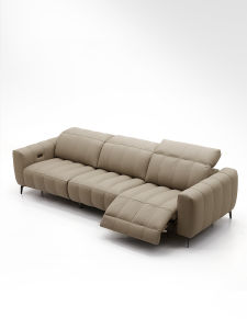 Italian Minimalist Piano Key Function Sofa Living Room High End Close to Wall Straight Row Luxury Electric Sofa with Storage