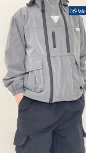 Áo Khoác Gió Bé Trai 8-38Kg (2-9 Tuổi) BL HALO Áo Khoác Bé Trai 2 Lớp Vải Gió Kẻ Cản Nước Cản Gió Giữ Ấm Cơ Thể AKG12