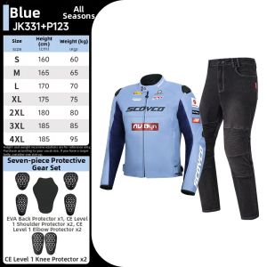 Scoyco | CE Rated Windproof Impact Protection Motorcycle Leather Jacket