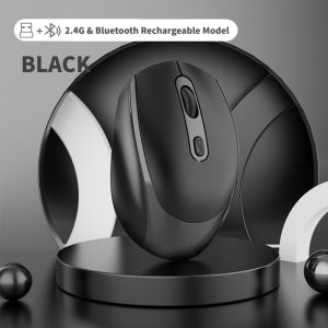 NexusClick Dual Mode Wireless MouseBluetooth 2.4G Rechargeable Silent Ergonomic Gaming Mice3 Adjustable DPI for Laptops Office
