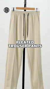 COLLAB by Inspi Pleated Trouser Pants For Men and Women with Pockets Stretchable Jogger Pantalon Collection Menswear Straight Cut Pant