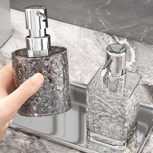 Plastic Soap Dispenser Bottle Refillable Kitchen Liquid Soap Bottle Wash Hand Liquid Clear Bathroom Bottle