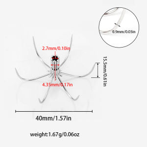 Móc Câu Cá Mập Thép Không Gỉ Chống Nước 6 Kim 12 Kim 8 Kim Móc Lưỡi Chì Mềm Phụ Kiện Câu Cá