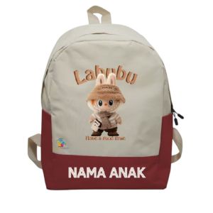 Tas Ransel Anak Labubu - Tas Ransel Backpack Anak Sekolah TK SD Free nama