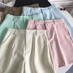 SELLDA S-6XL Plus Size Shorts Women Korean High Waist Wide Leg Pants