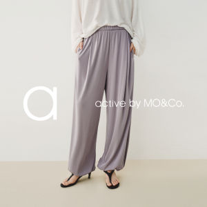 MO&Co. | Comfortable Drawstring Pants Sandwashed Modal Blend