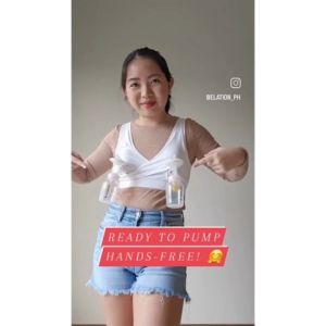 Elation Nursing and Hands-free Pumping Bra in Caramel (Padded)