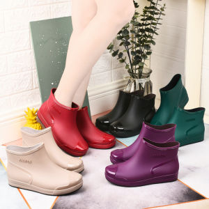 Waterproof Slip-resistant Warm Lined Rain Shoes