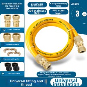 YUNRAN | Home Explosion-proof Stainless Steel Gas Hose