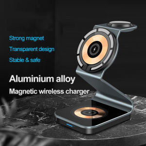 Zuzg Wireless Charger for Multple Devices Mag-Safe 3 in 1 Wireless Charging Station for Apple iPhone 15/14/13/12 Series AirPods Pro iWatch 15W Fast Wireless Charger Stand