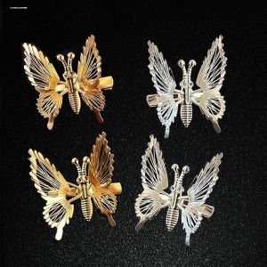 Butterfly Hair Clip Pearl Hairpin Ancient Style Hair Accessories Dynamic Hairgrips Sweet Girl Bangs Clamp Trendy Hair Decorations