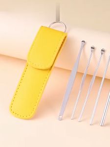 Gratis Semua - Set Paket Pembersih Kotoran Telinga Stainless Steel / Alat Pembersih Telinga Korek Kuping Ear Wax 6In1 / Set Earpick