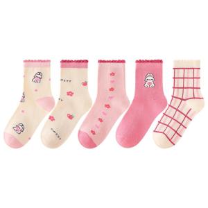 Miiow | Childrens Mid-Calf Socks Breathable Mesh Thin Cotton Blend For Spring Summer Autumn Boys Girls Catman A-Class Comfortable