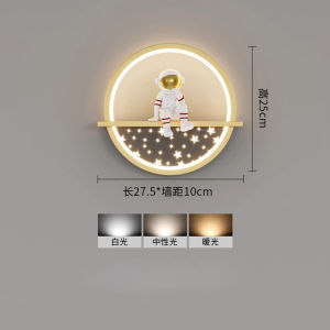 Wall Lamp Childrens Room Dimmable Childrens Bedroom Wall Light Starry Sky Astronaut Boy Girl Room Lamp Modern Bedside Lamp