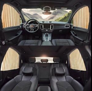 Tirai Kain Gorden Kaca Jendela Mobil 4 Pintu Sunshades Window Magnet