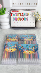 FCI Twistable Crayons (8/12/18/24 Color Available) No Sharpening Color Crayon Set with Smooth Twist-Up Design Vibrant Colors for Kids Coloring & Arts Activities