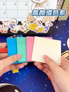 Sticky Notes Fully Transparent Label Stickers Strong Waterproof Office Students High Appearance Ins Style
