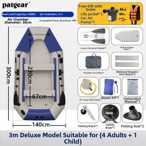 PATGEAR | Durable Hard Bottom Fishing Raft Suitable for Swimming and Fishing Thickened