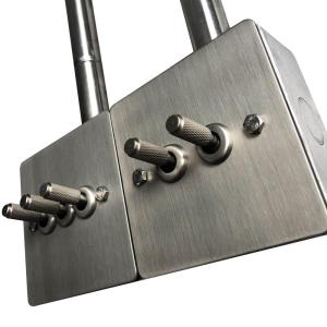 PIALT | Industrial Style Toggle Switch Stainless Steel Panel Wall Mount Retro Style 1-Way Dual Control