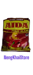 Aida cabe bubuk pedas alami 25 gr. cocok untuk berbagai jenis cemilan kering maupun basah.
